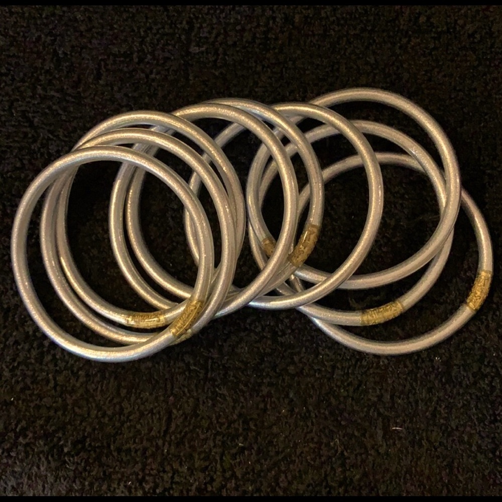 Silver BudhaGirl Bangles (9)